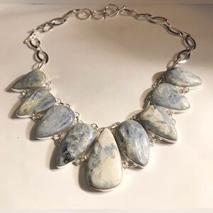 Kyanite Stamped 925 Sterling Silver Necklace